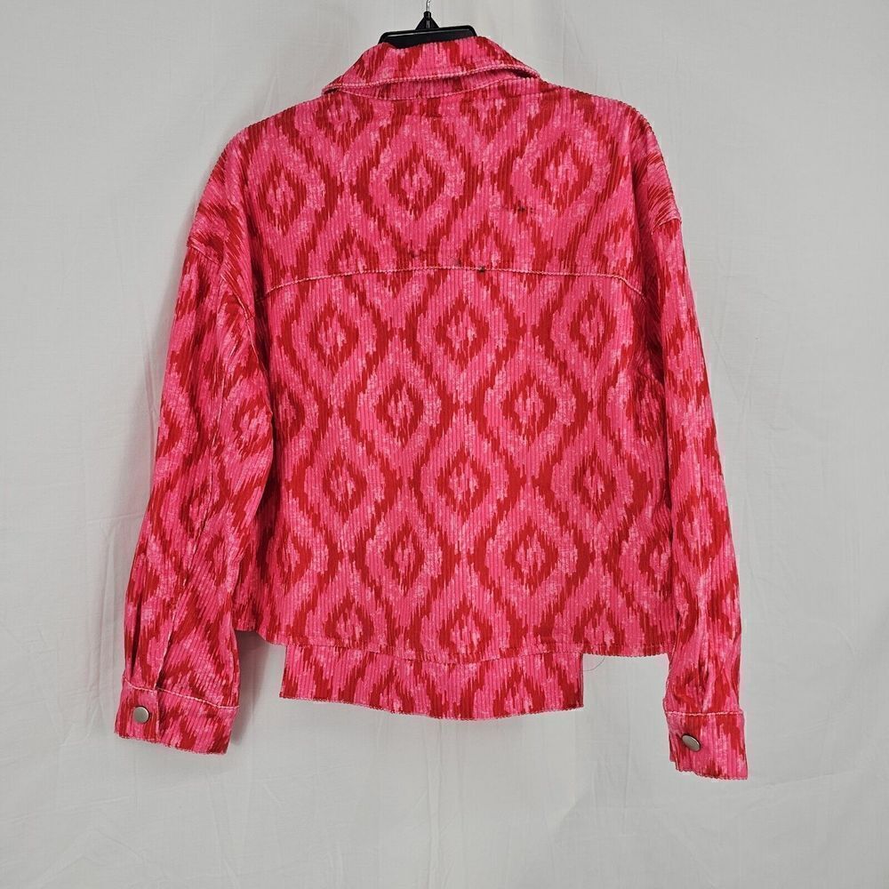 Savanna Jane THINK PINK CORDUROY JACKETAztec Red Pink Women's Size Small Nwt - Picture 9 of 13